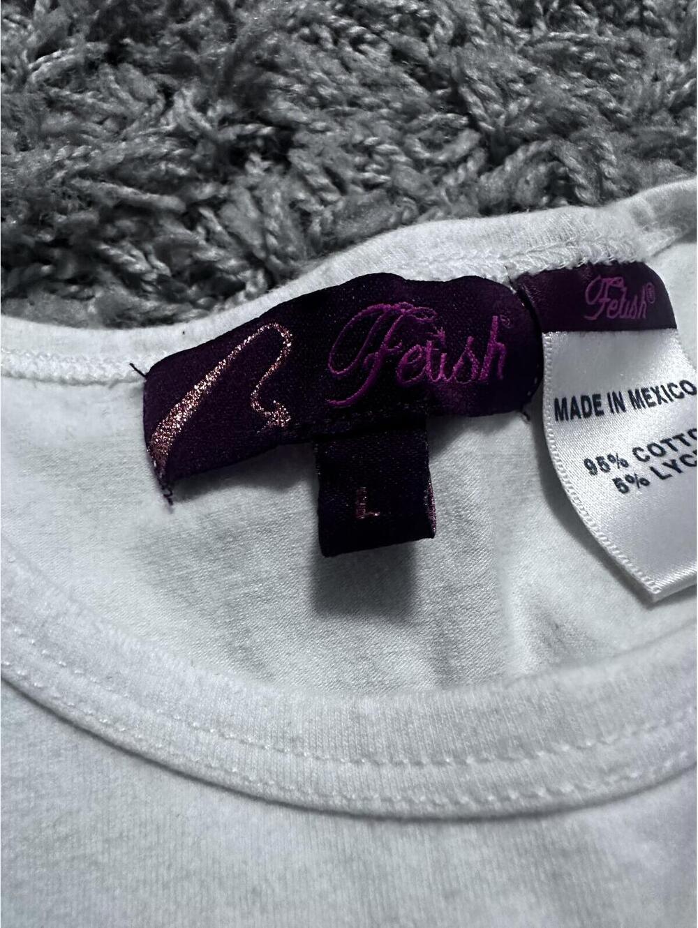 Y2K Fetish Brand Rose Graphic Top Size L - Picture 4 of 8